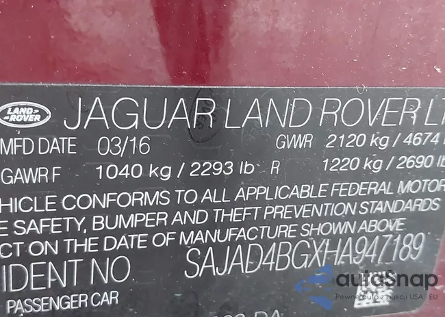 SAJAD4BGXHA947189: 42590908