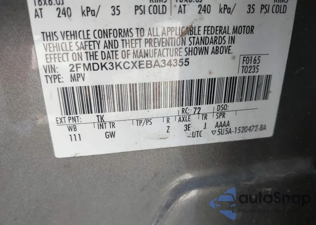 2FMDK3KCXEBA34355: 42590975