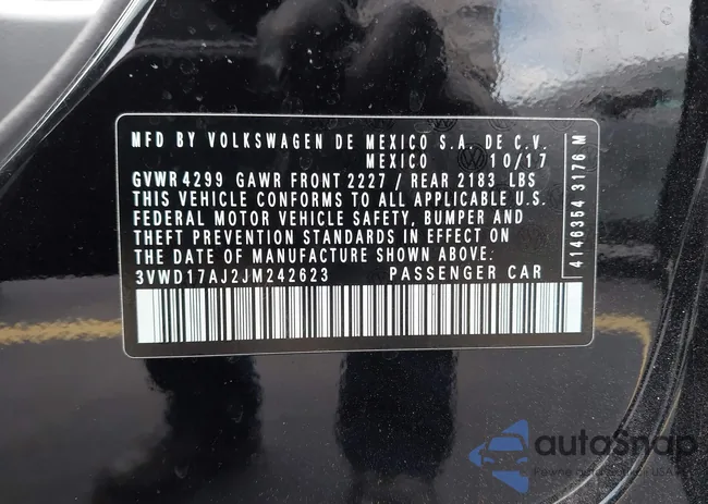 3VWD17AJ2JM242623: 42590048