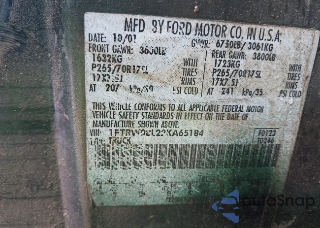 1FTRW08L22KA65184: 42590142