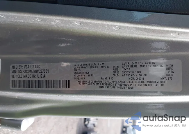 1C4HJJXDN5MW52760: 42590272