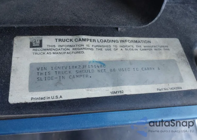 1GNEV18K2JF151480: 42590420