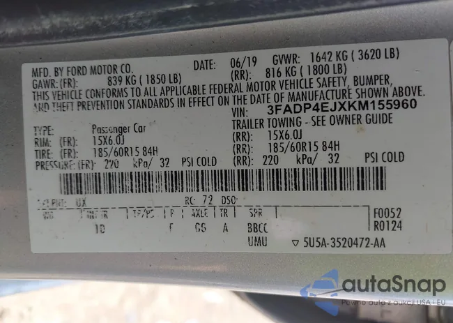 3FADP4EJXKM155960: 42591451