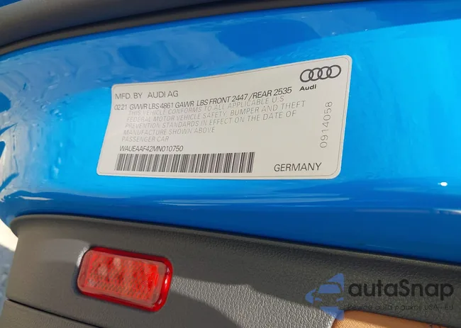 WAUEAAF42MN010750: 42591594