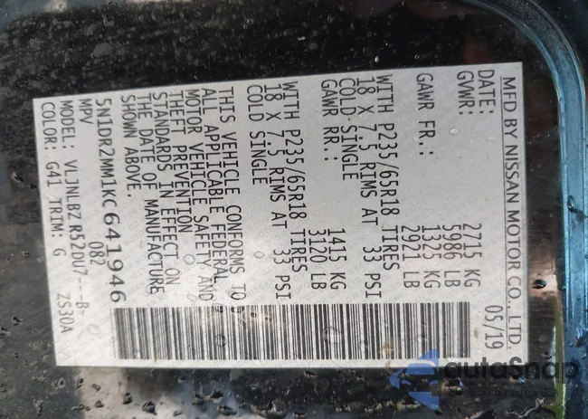 5N1DR2MM1KC641946: 42591605