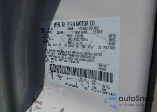 1FMCU03799KC58038: 42591711