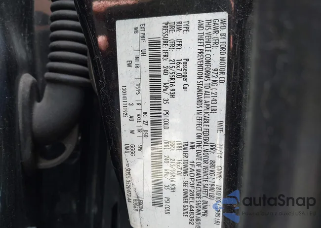 1FADP3F28EL448392: 42591065