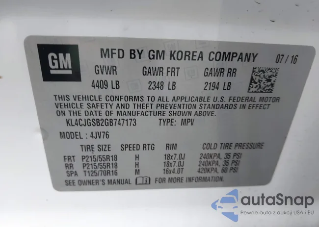 KL4CJGSB2GB747173: 42591069