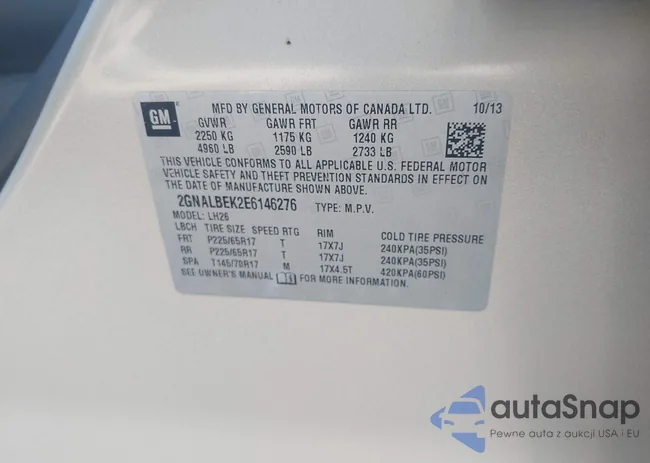 2GNALBEK2E6146276: 42591436