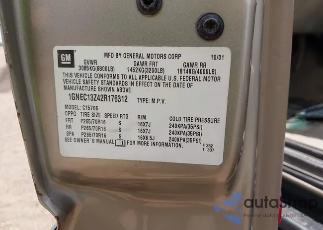 1GNEC13Z42R176312: 42592451