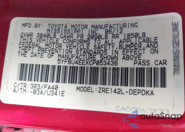 5YFBU4EEXCP053436: 42592565