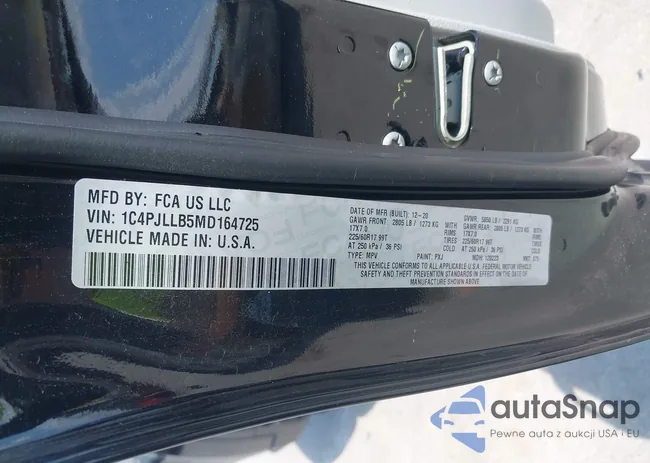 1C4PJLLB5MD164725: 42592581