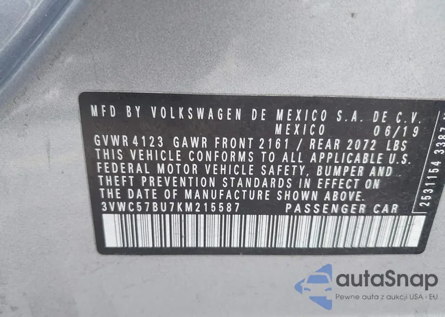 3VWC57BU7KM215587: 42592746