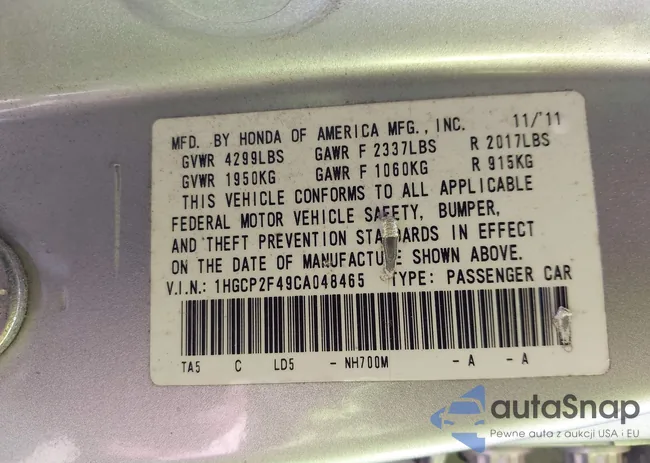 1HGCP2F49CA048465: 42592836