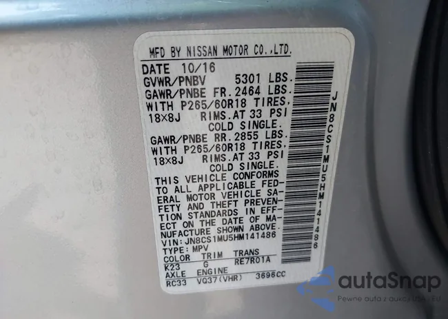 JN8CS1MU5HM141486: 42592082