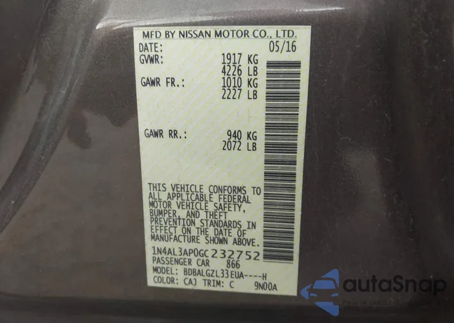 1N4AL3AP0GC232752: 42592110