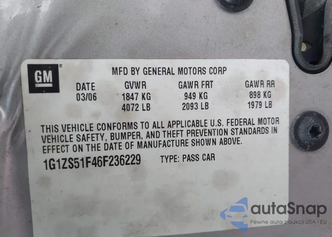 1G1ZS51F46F236229: 42592228