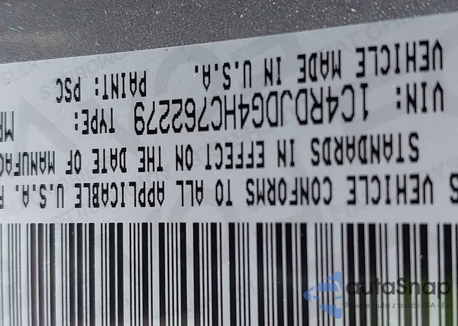 1C4RDJDG4HC762279: 42592244