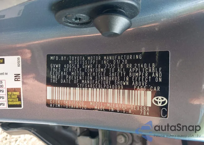 5YFS4RCE8LP040099: 42592311