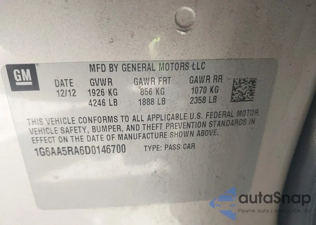1G6AA5RA6D0146700: 42593469