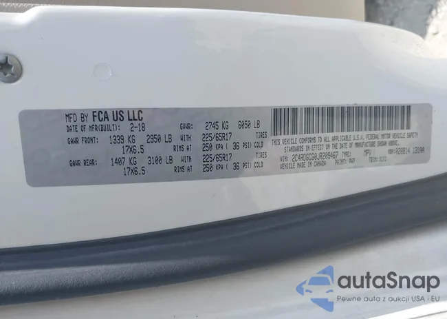 2C4RDGCG0JR209467: 42593496