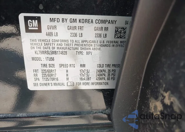 KL79MRSL5MB174628: 42593573