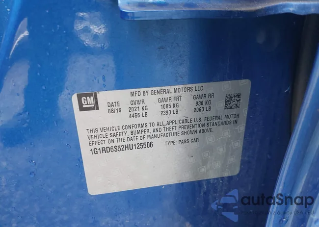 1G1RD6S52HU125506: 42593677