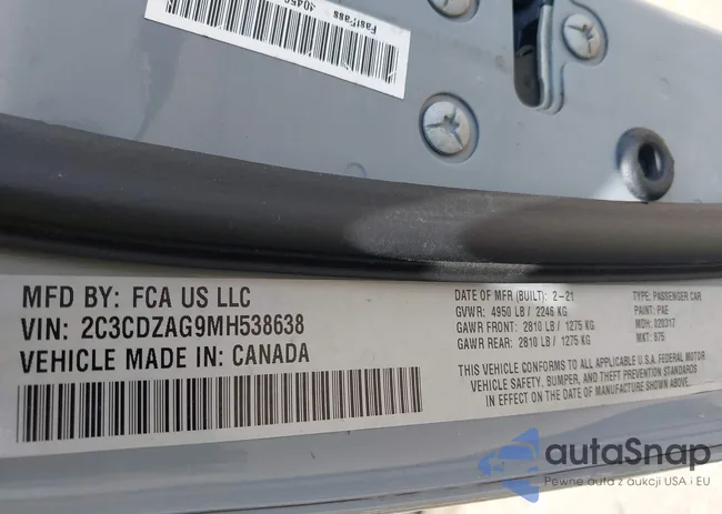 2C3CDZAG9MH538638: 42593682