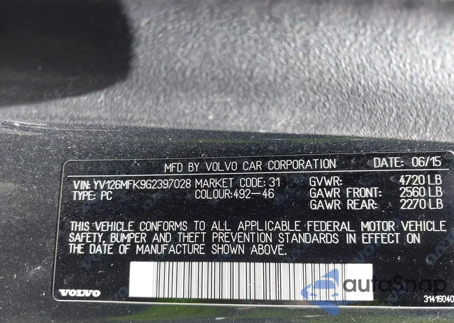 YV126MFK9G2397028: 42593825