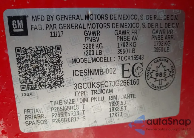 3GCUKSEC7JG256160: 42593852