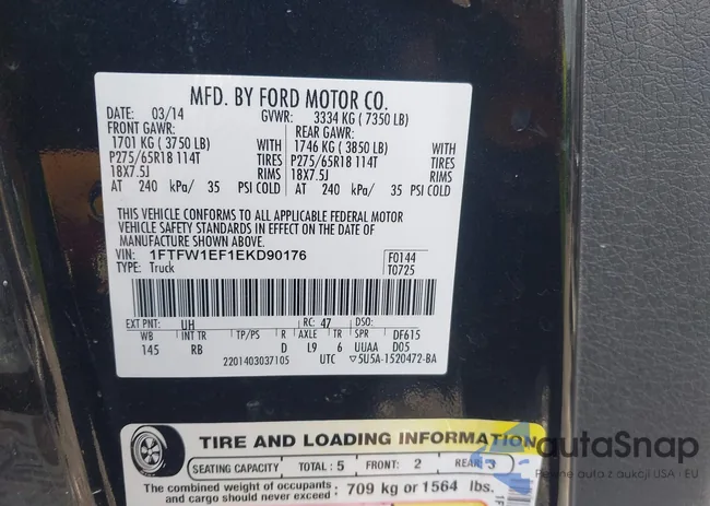 1FTFW1EF1EKD90176: 42593883