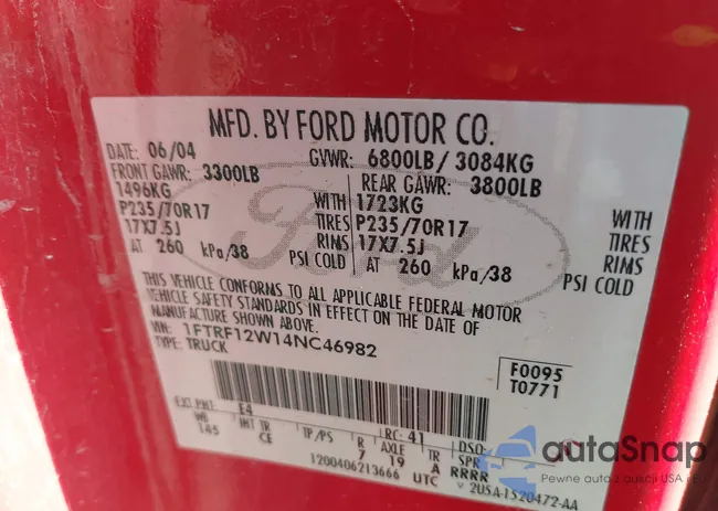 1FTRF12W14NC46982: 42593976