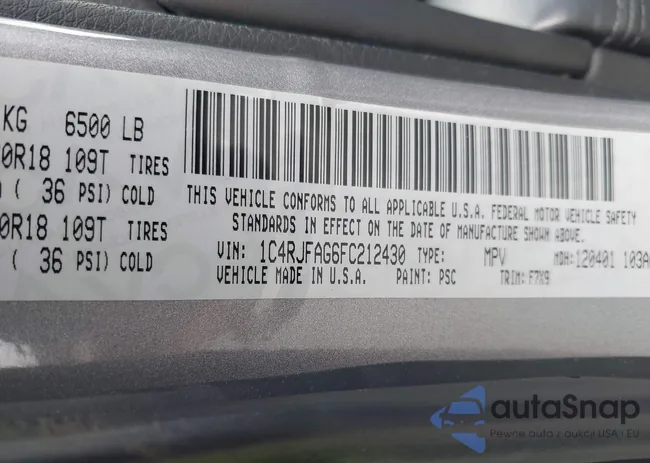 1C4RJFAG6FC212430: 42593986