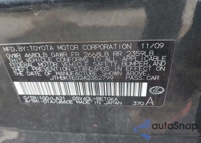 JTHBK1EG2A2362799: 42594015