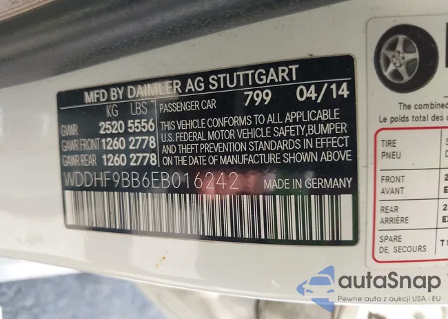 WDDHF9BB6EB016242: 42594025