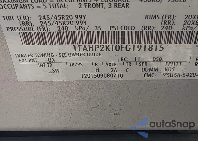 1FAHP2KT0FG191815: 42593226