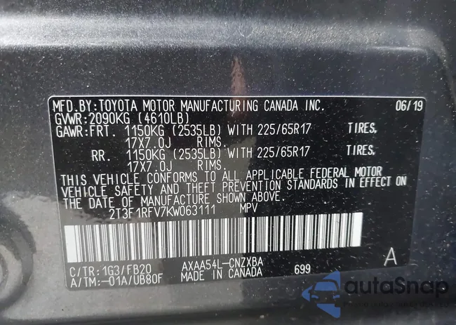 2T3F1RFV7KW063111: 42593284