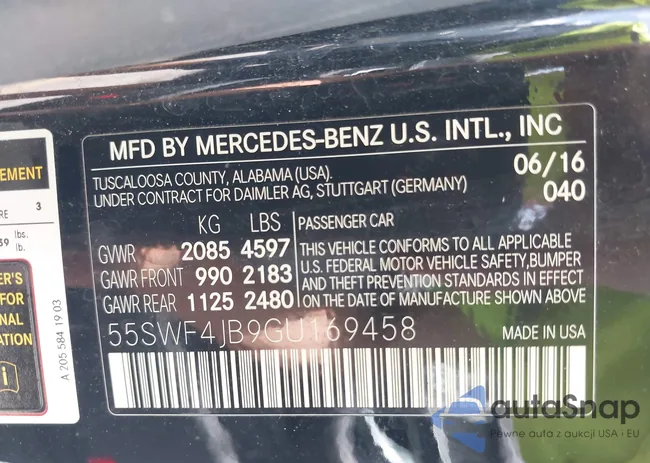 55SWF4JB9GU169458: 42594453