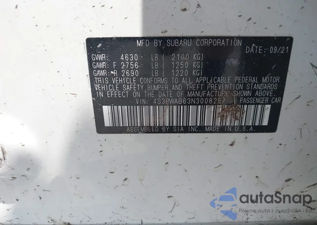 4S3BWAB63N3008257: 42594516