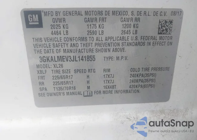 3GKALMEV3JL141855: 42594729