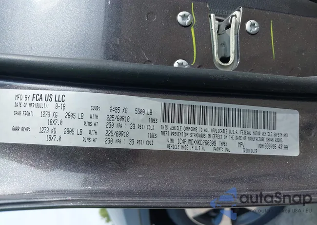 1C4PJMDX4KD260309: 42594817