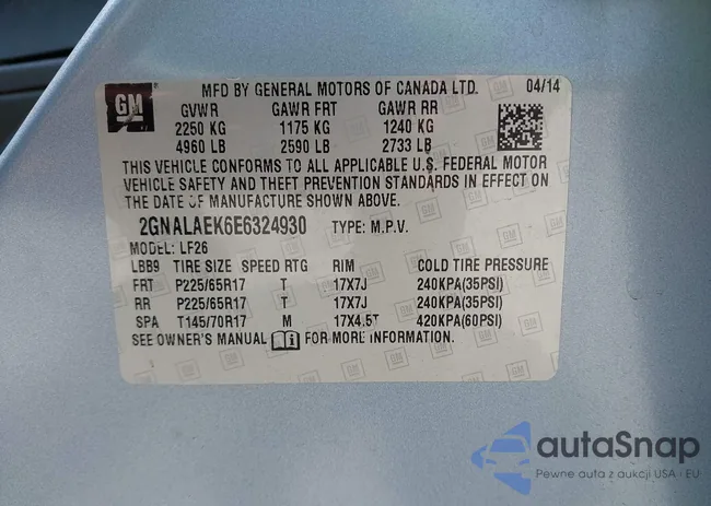 2GNALAEK6E6324930: 42594913