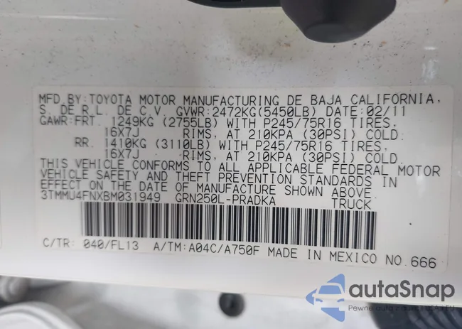 3TMMU4FNXBM031949: 42594924