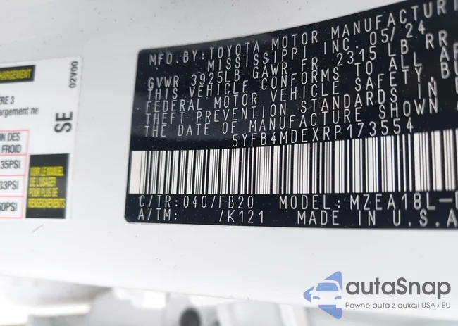 5YFB4MDEXRP173554: 42594966