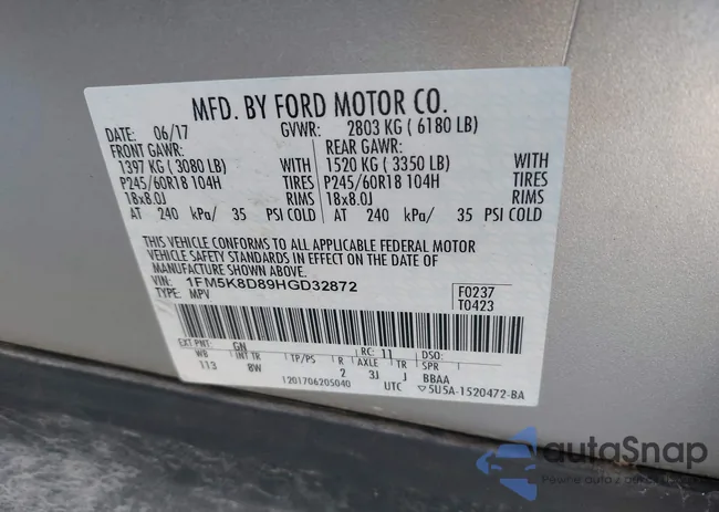 1FM5K8D89HGD32872: 42594968