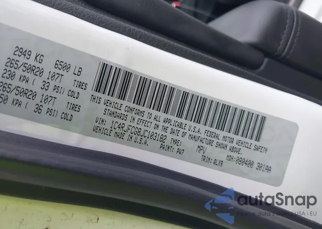 1C4RJFCG8JC103182: 42595003