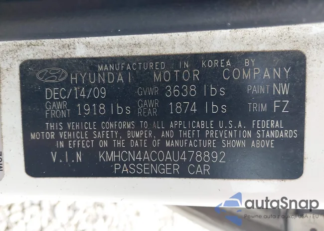 KMHCN4ACOAU478892: 42594050