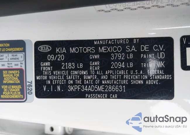 3KPF34AD5ME286631: 42594076