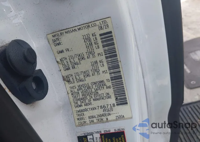 1N6BD0CTXKN786718: 42594246