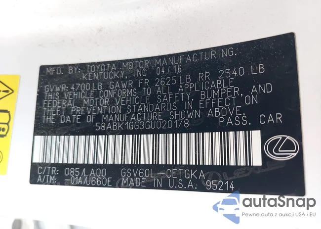 58ABK1GG3GU020178: 42594411